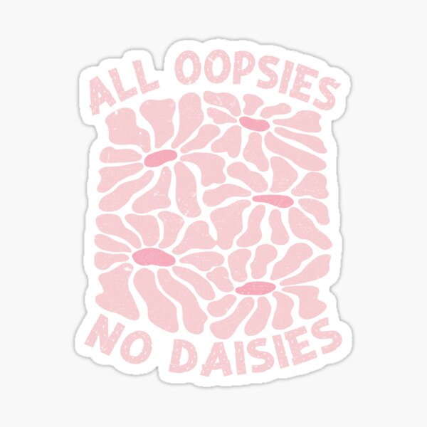 Vista previa del artículo con la obra «All Oopsies, No Daisies – Divertido diseño floral minimalista», diseñado y vendido por Aredbox.