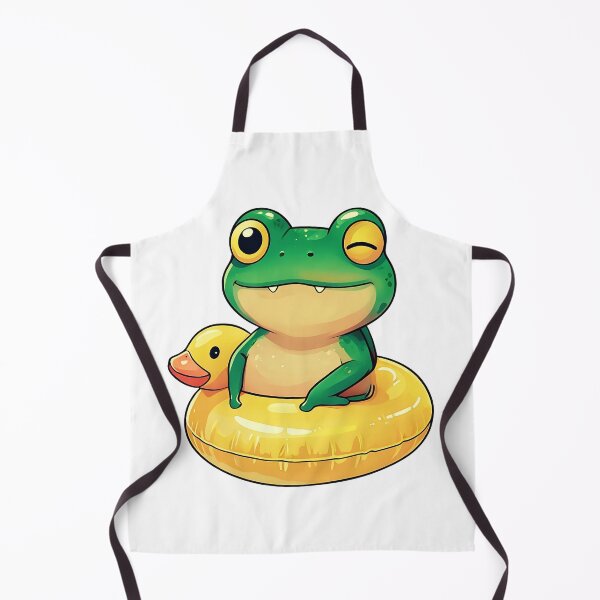 Item preview, Winking Frog on Rubber Duck Floaty | Cute Summer Art designed and sold by JerdbordinShop.