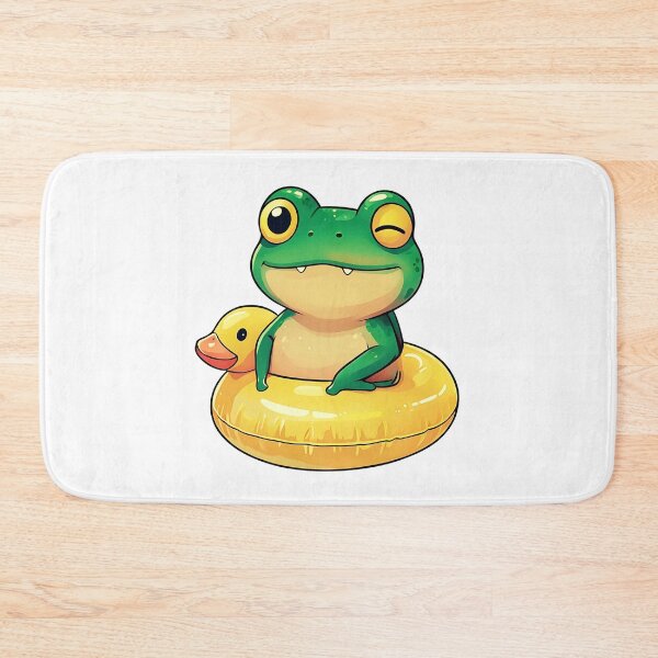 Item preview, Winking Frog on Rubber Duck Floaty | Cute Summer Art designed and sold by JerdbordinShop.