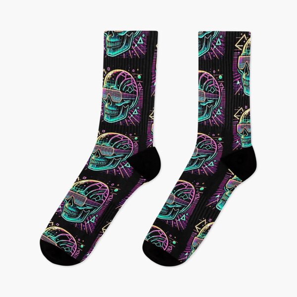 Item preview, Vaporwave Aesthetic Skull, Skelton, neon, glowing designed and sold by Brilliant minds.