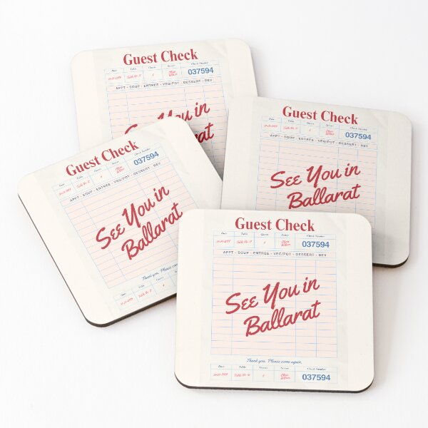 Item preview, See You in Ballarat - Vintage Diner Guest Check Travel Print designed and sold by RM-Journey.