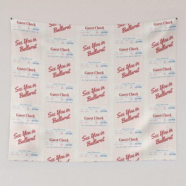 Item preview, See You in Ballarat - Vintage Diner Guest Check Travel Print designed and sold by RM-Journey.