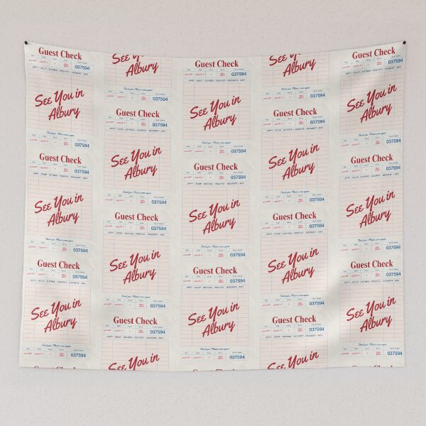 Item preview, See You in Albury - Vintage Diner Guest Check Travel Print designed and sold by RM-Journey.