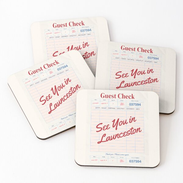 Item preview, See You in Launceston - Vintage Diner Guest Check Travel Print designed and sold by RM-Journey.