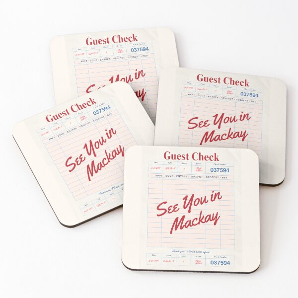 Item preview, See You in Mackay - Vintage Diner Guest Check Travel Print designed and sold by RM-Journey.