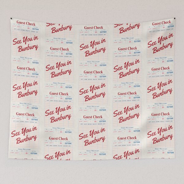 Item preview, See You in Bunbury - Vintage Diner Guest Check Travel Print designed and sold by RM-Journey.