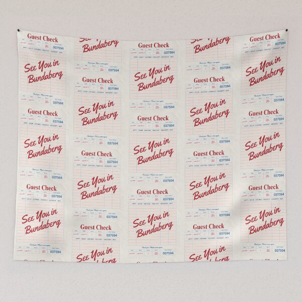 Item preview, See You in Bundaberg - Vintage Diner Guest Check Travel Print designed and sold by RM-Journey.