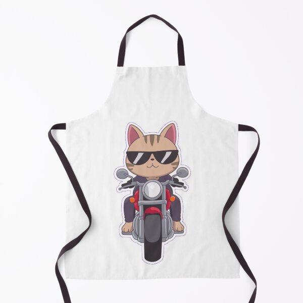 Item preview, Badass Cat kawaii on motorbike designed and sold by OnixDesign.