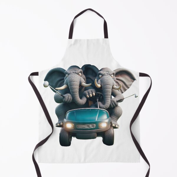 Item preview, Two Frustrated Elephants Jammed into an Under-sized Golf Cart designed and sold by nikkolaus.