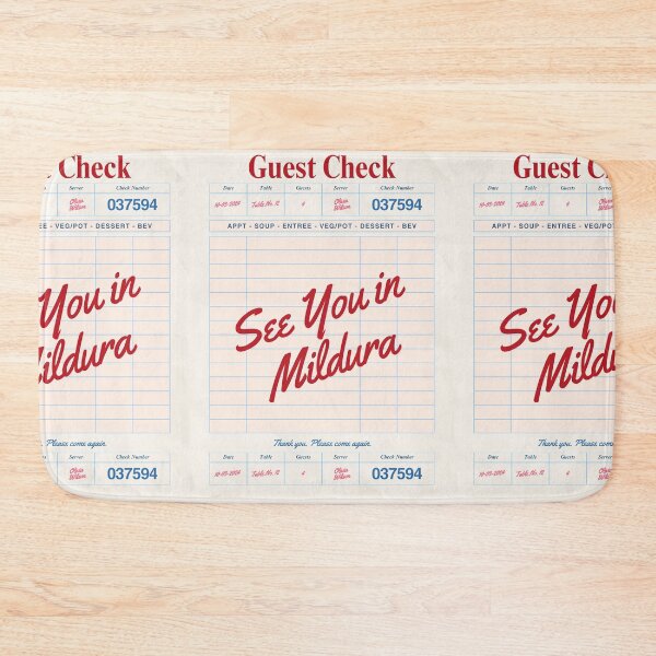 Item preview, See You in Mildura - Vintage Diner Guest Check Travel Print designed and sold by RM-Journey.