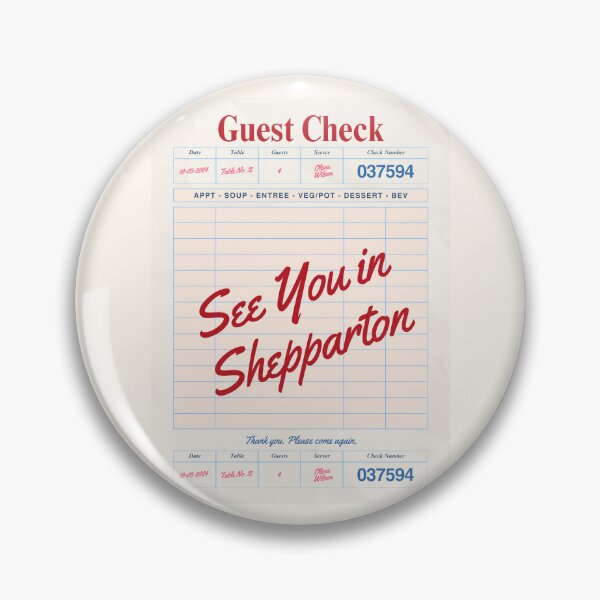 Item preview, See You in Shepparton - Vintage Diner Guest Check Travel Print designed and sold by RM-Journey.