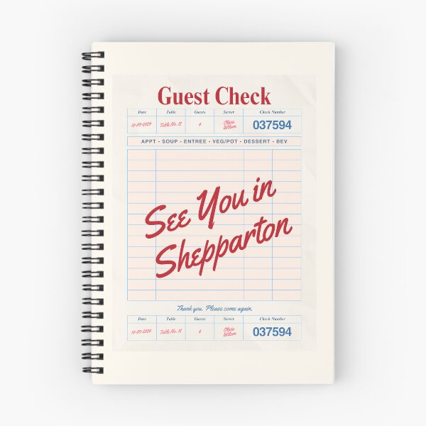 Item preview, See You in Shepparton - Vintage Diner Guest Check Travel Print designed and sold by RM-Journey.