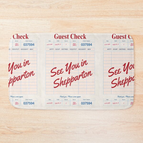 Item preview, See You in Shepparton - Vintage Diner Guest Check Travel Print designed and sold by RM-Journey.