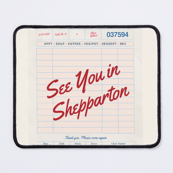 Item preview, See You in Shepparton - Vintage Diner Guest Check Travel Print designed and sold by RM-Journey.