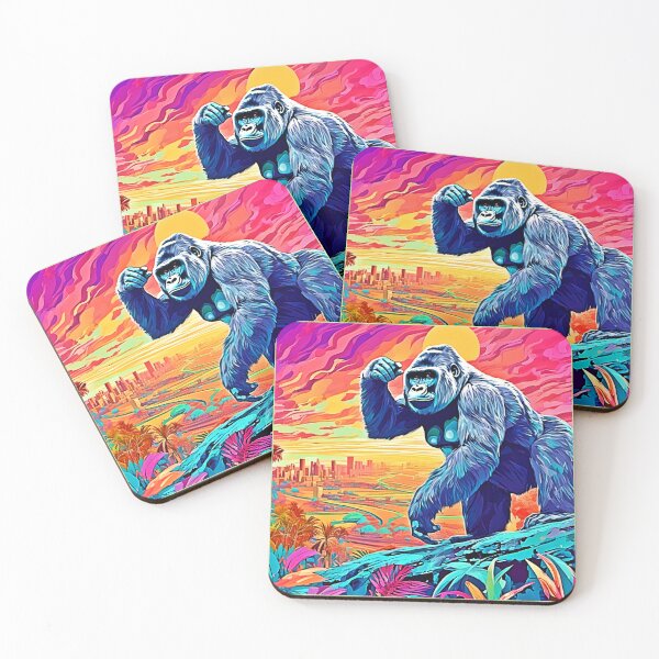Item preview, Neon Jungle Gorilla Urban Fantasy designed and sold by Health And Fitness Posts e-Store.