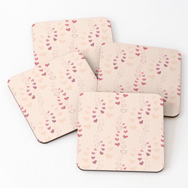 Item preview, Blush and Burgundy Heart Flow - Gentle Love Pattern designed and sold by Nouveaupattern.