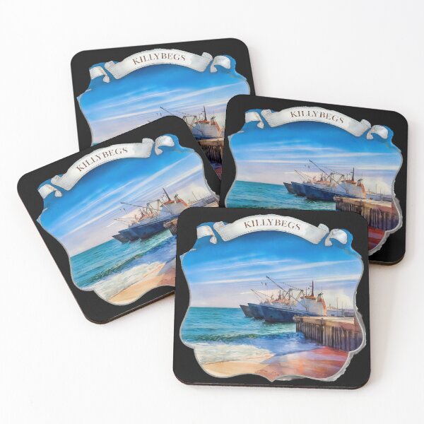 Item preview, Killybegs Pier Fishing Trawlers Watercolor Donegal Ireland designed and sold by OliDesigns.