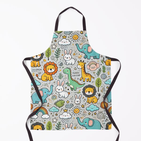 Item preview, Whimsical Animal Friends Seamless Pattern for Kids' Apparel designed and sold by SexyDigitalArt.