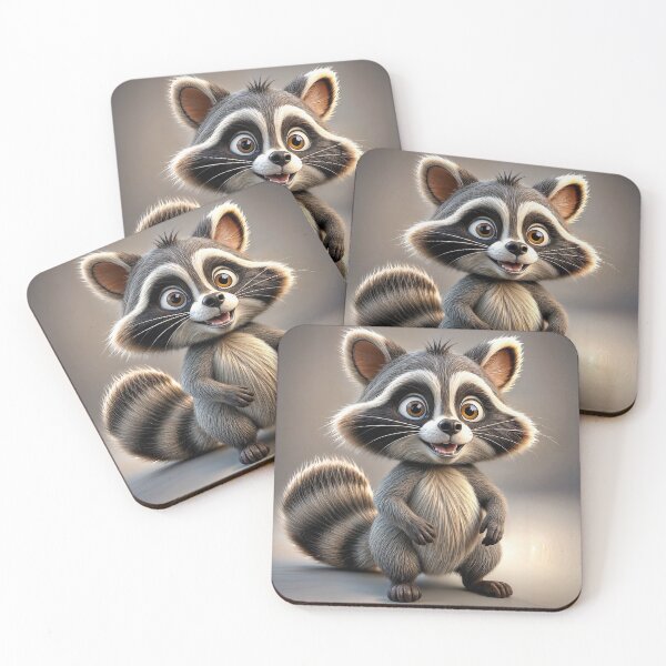 Item preview, Smiling raccoon with a fluffy tail. designed and sold by IaroslavB.