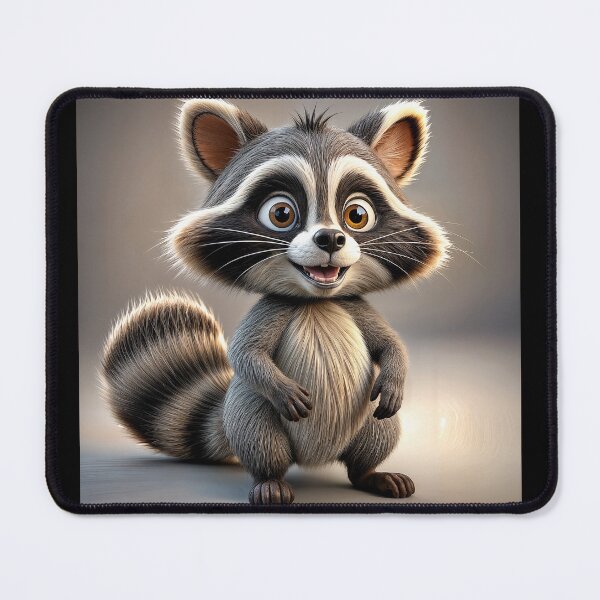 Item preview, Smiling raccoon with a fluffy tail. designed and sold by IaroslavB.