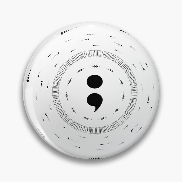 Item preview, semicolon power circle  designed and sold by Hen-C-Art.