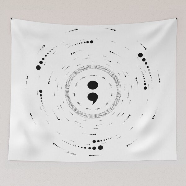 Item preview, semicolon power circle  designed and sold by Hen-C-Art.