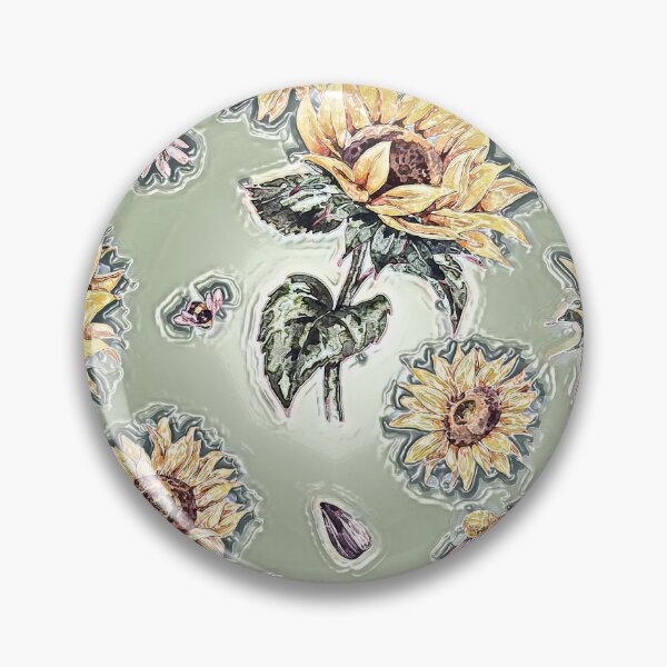Item preview, Retro sunflower circle  designed and sold by Hen-C-Art.