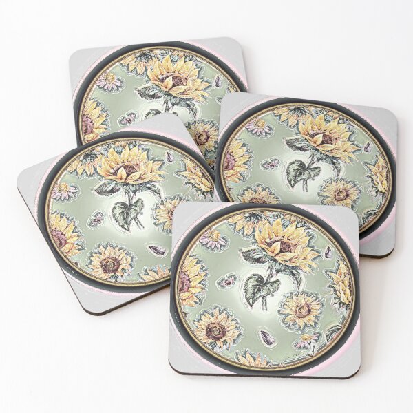 Item preview, Retro sunflower circle  designed and sold by Hen-C-Art.
