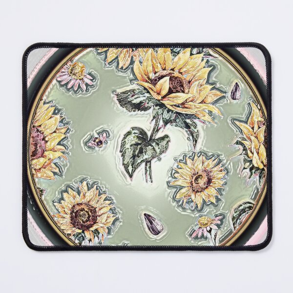 Item preview, Retro sunflower circle designed and sold by Hen-C-Art.