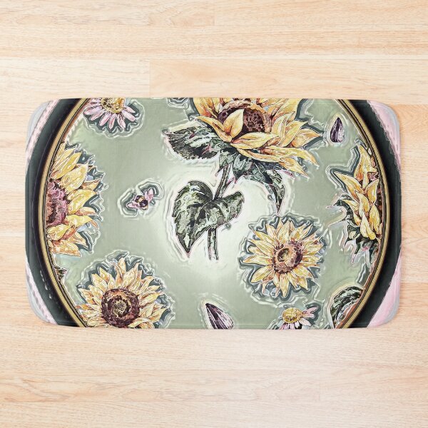 Item preview, Retro sunflower circle  designed and sold by Hen-C-Art.