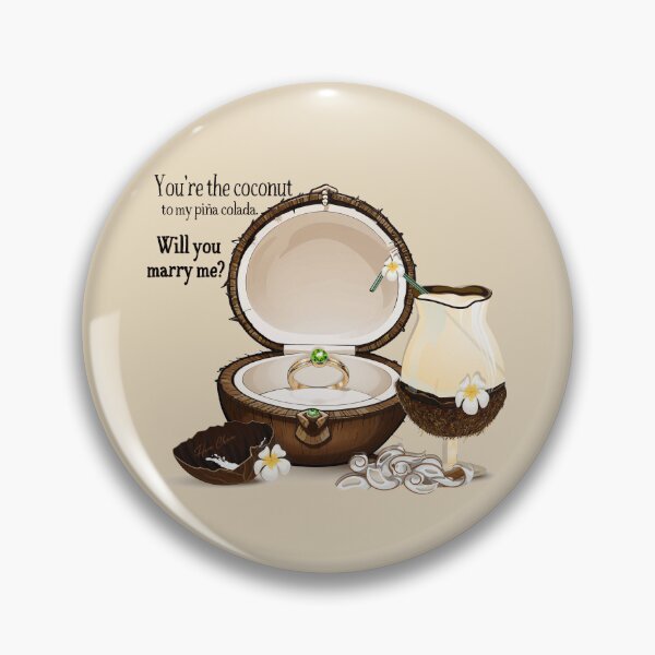 Item preview, Coconut marriage proposal#2 designed and sold by Hen-C-Art.