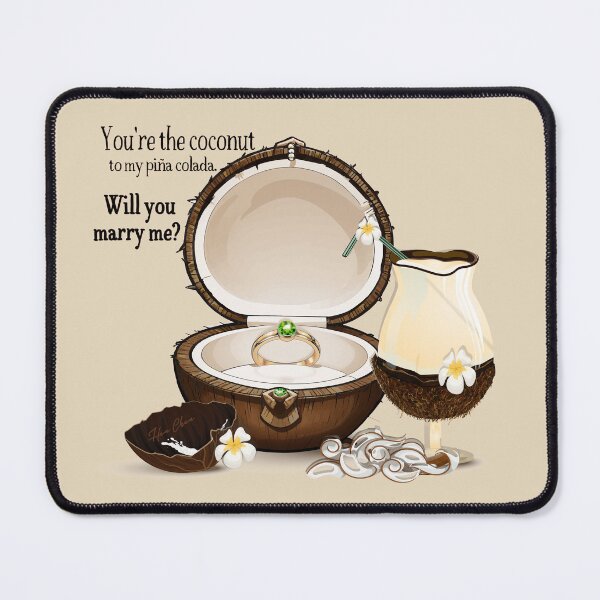 Item preview, Coconut marriage proposal#2 designed and sold by Hen-C-Art.