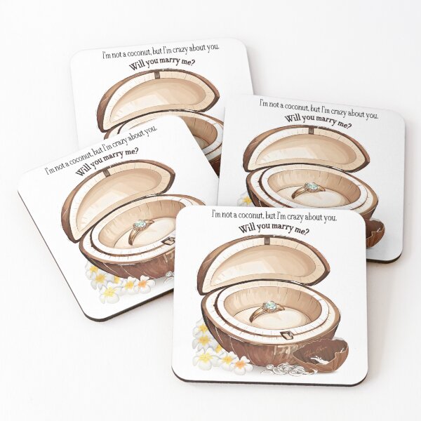 Item preview, Coconut marriage proposal#1 designed and sold by Hen-C-Art.