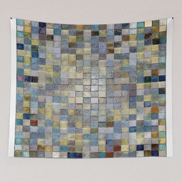 Item preview, Blue and yellow texture mosaic designed and sold by Hen-C-Art.