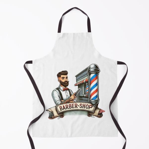 Item preview, Classic Barber Shop Illustration - Vintage Barber Pole and Shop Design designed and sold by Psycho-Crazy.