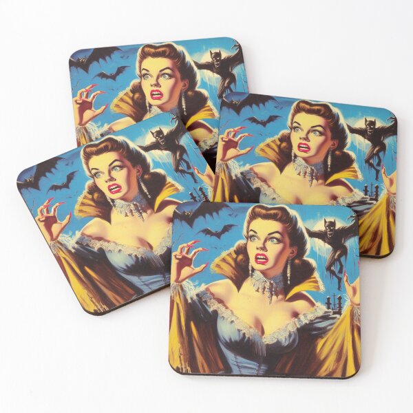 Aperçu de l'œuvre Femme vampire rétro créée et vendue par PulpVintage.