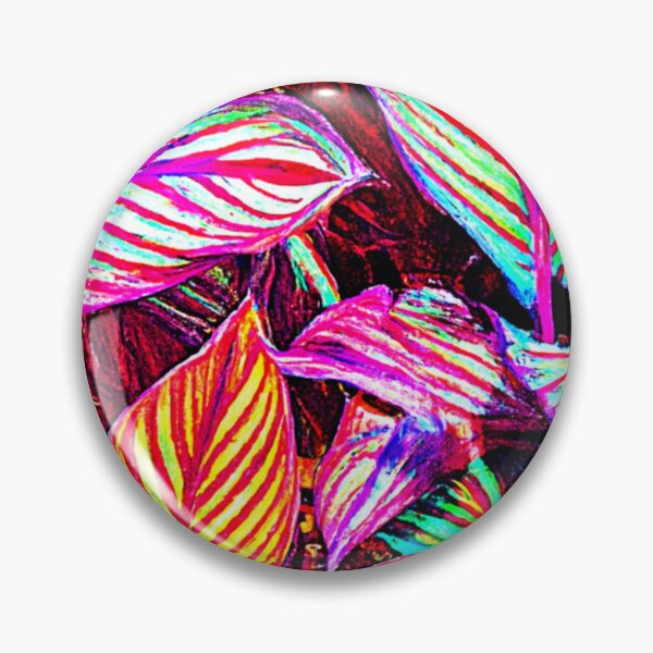 Item preview, Striped Neon Leaves Design designed and sold by Health And Fitness Posts e-Store.