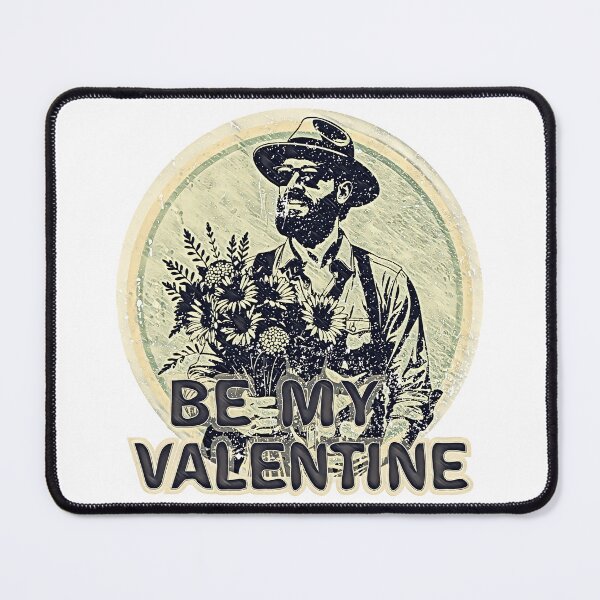 Item preview, be my Valentine Retro Hipster with Flowers designed and sold by Hen-C-Art.