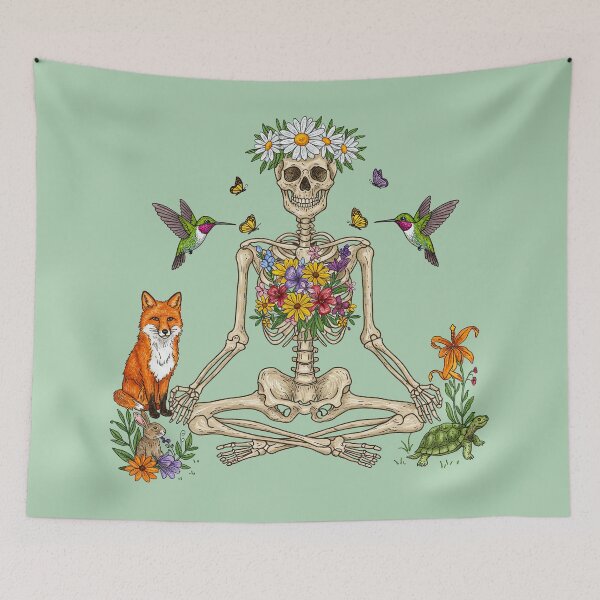 Item preview, Yoga Skeleton Meditate-Skeleton meditation   designed and sold by TeeARTHY.