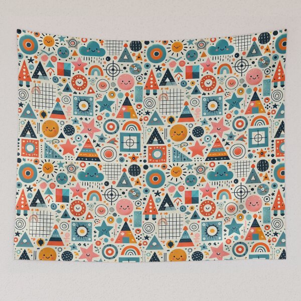 Item preview, Playful Geometric Shapes Seamless Pattern for Kids' Apparel designed and sold by SexyDigitalArt.