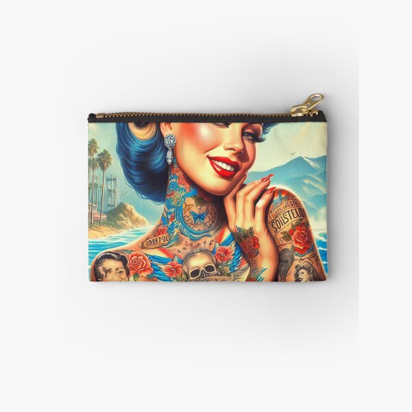 Item preview, Tattooed Beach Girl designed and sold by PulpVintage.