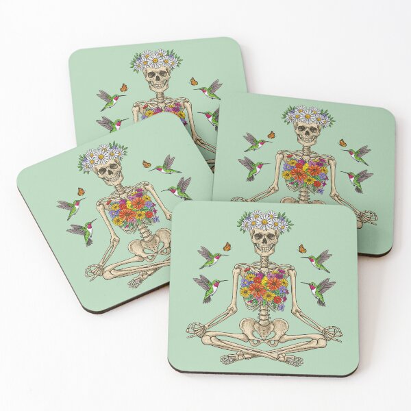 Item preview,  Yoga Skeleton Meditate  and Hummingbird designed and sold by TeeARTHY.