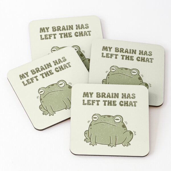 Item preview, My Brain Has Left the Chat - Funny Frog Meme T-Shirt designed and sold by 99 Organizers.