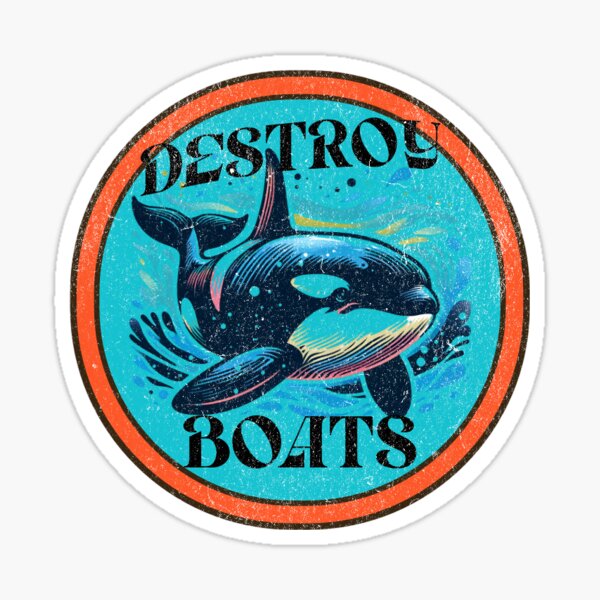 Item preview, Destroy Boats Orca Whale  designed and sold by Theclubhaus.