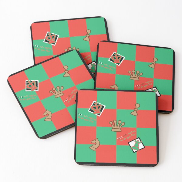 Item preview, Chess Nuts Roasting On An Open Fire - Red & Green Board designed and sold by Tim Veiga.