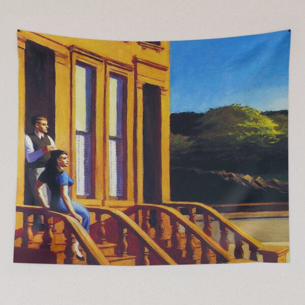 Item preview, Edward Hopper - Sunlight On Brownstones (1956) designed and sold by irynaartbyim.