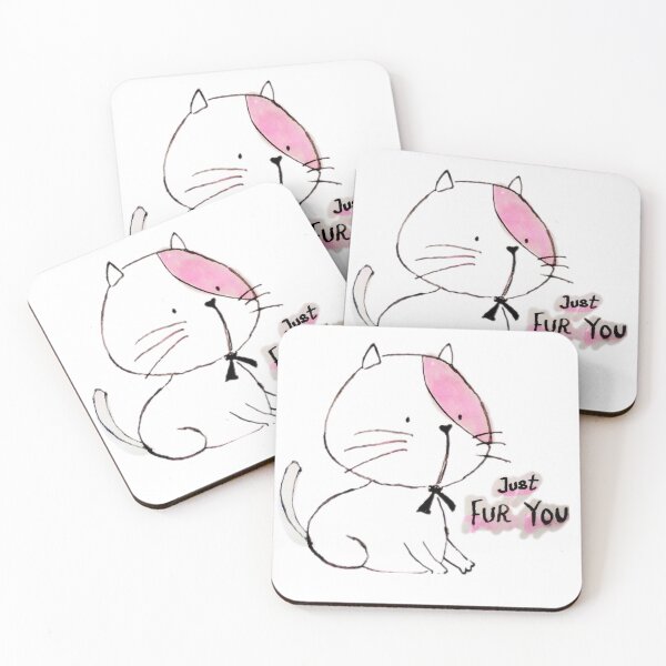 Item preview, Just Fur You cat illustration design typography  designed and sold by happiartworks .