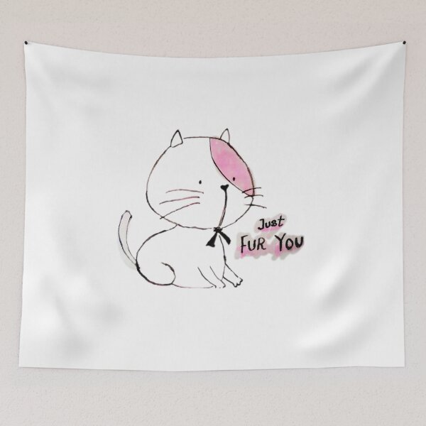 Item preview, Just Fur You cat illustration design typography  designed and sold by happiartworks .