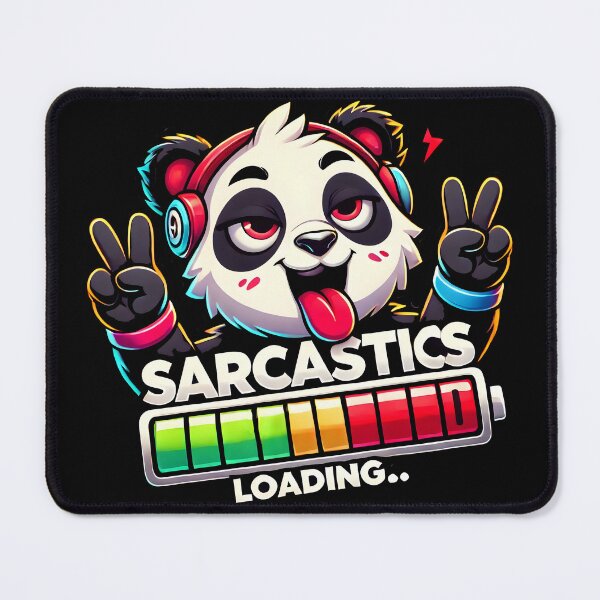 Item preview, Funny Sarcastic Panda Gaming Sticker - Cool Kawaii Headphones Meme Design designed and sold by DrawHandArt.