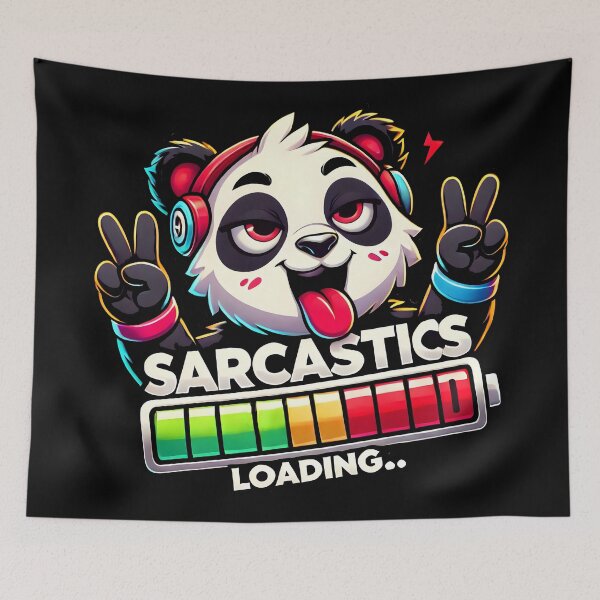 Item preview, Funny Sarcastic Panda Gaming Sticker - Cool Kawaii Headphones Meme Design designed and sold by DrawHandArt.